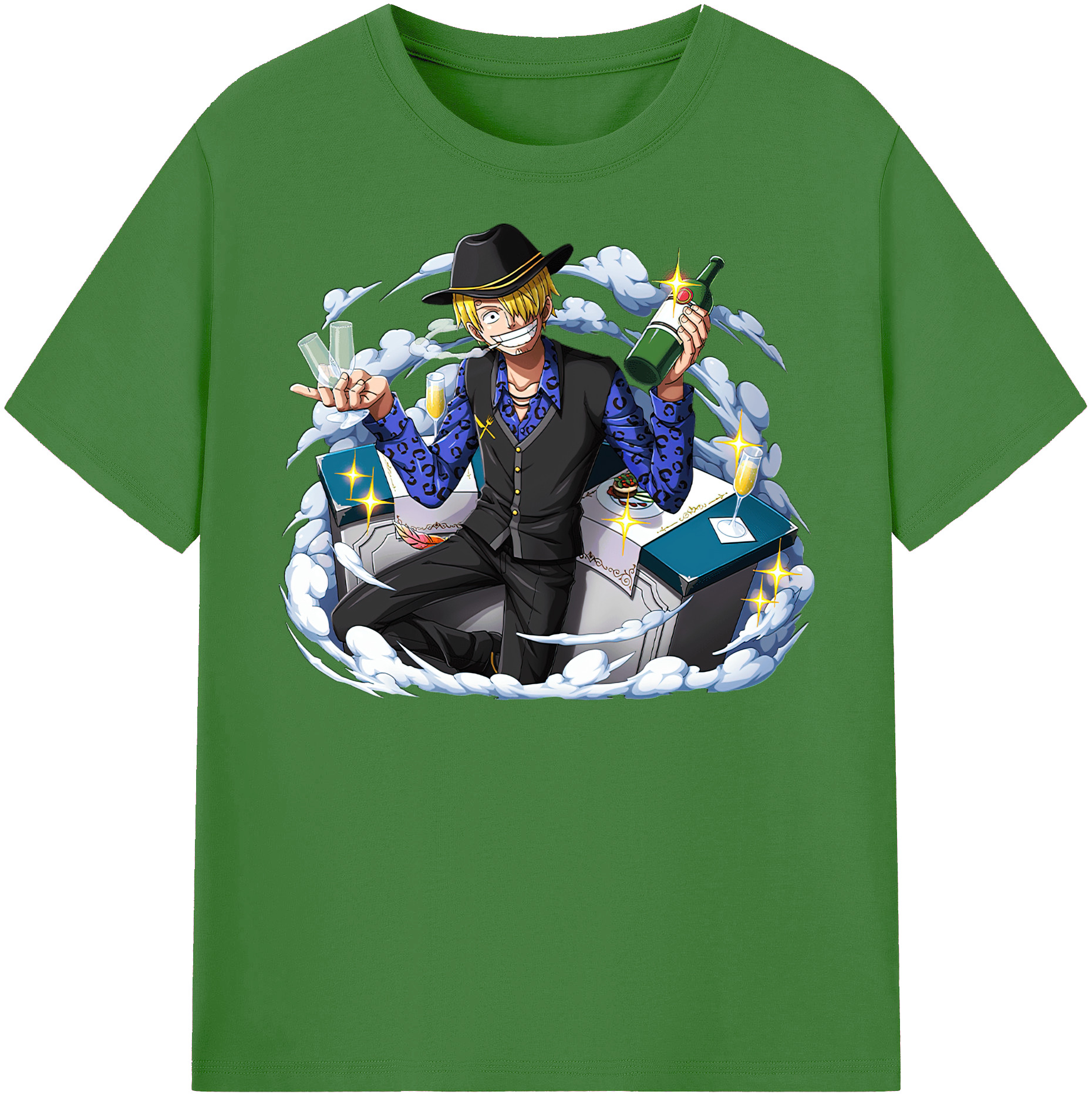 （画像用） ワンピース サンジ ONE PIECE Sanji レディースカジュアルプリントTシャツ（綿100％）